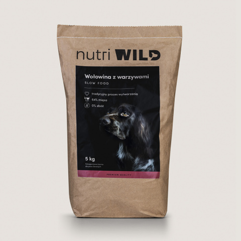 Nutri WILD Karma SLOW FOOD Wołowina z warzywami 5 kg