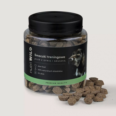 Nutri WILD Przysmaki treningowe JELEŃ z dynią i gruszką 300g Nutri WILD Przysmaki treningowe JELEŃ z dynią i gruszką 300g