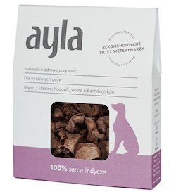 AYLA serca indycze liofilizowane przysmaki dla psów (28g) AYLA serca indycze liofilizowane przysmaki dla psów (28g)