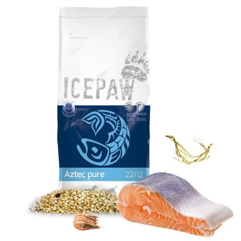 ICEPAW Aztec Pure łosoś z krylem i amarantus karma dla psów 14 kg