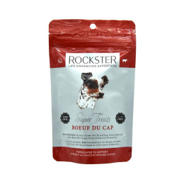 ROCKSTER Super Treats Boeuf du Cap – Bio przysmaki dla psa wspierające układ odpornościowy i wzrok 90g