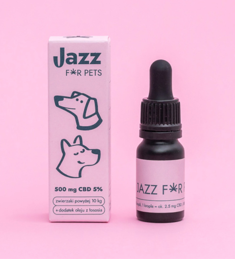 JAZZ FOR PETS 5% OLEJEK Z CBD o smaku łososia 10ml JAZZ FOR PETS 5% OLEJEK Z CBD o smaku łososia 10ml