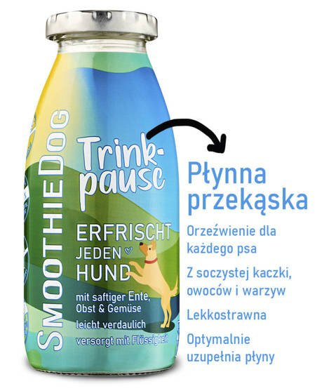 SmoothieDog KACZKA 240 ml płynna przekąska dla psa SmoothieDog KACZKA 240 ml płynna przekąska dla psa