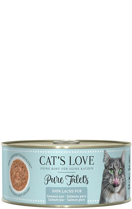 CAT'S LOVE Filet Pur lachs - filety z łososia 100g CAT'S LOVE Filet Pur lachs - filety z łososia 100g
