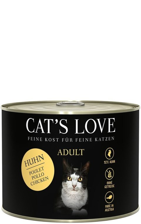 CAT'S LOVE Huhn - kurczak z olejem lnianym i pokrzywą 200g CAT'S LOVE Huhn - kurczak z olejem lnianym i pokrzywą 200g