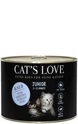 CAT'S LOVE Junior Kalb - cielęcina z olejem z łososia 200g