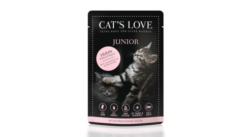 CAT'S LOVE Junior chicken - kurczak w naturalnej galaretce 85g CAT'S LOVE Junior chicken - kurczak w naturalnej galaretce 85g