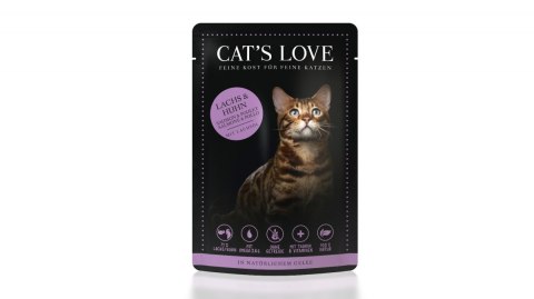 CAT'S LOVE Lachs & Huhn- łosoś i kurczak w naturalnej galaretce 85g