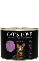 CAT'S LOVE Mix ryby i kurczak z olejem z łososia i pietruszką 6 szt. x 200g