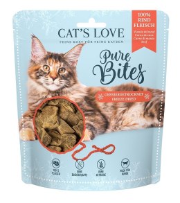 CAT'S LOVE Pure Bites wołowina - przysmaki liofilizowane dla kota 40g