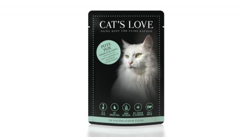 CAT'S LOVE Pute - indyk w naturalnej galaretce 12 szt. x 85g CAT'S LOVE Pute - indyk w naturalnej galaretce 12 szt. x 85g