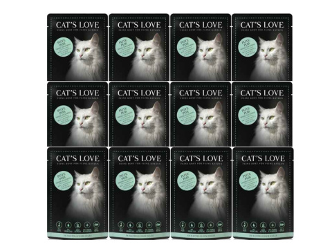 CAT'S LOVE Pute - indyk w naturalnej galaretce 12 szt. x 85g CAT'S LOVE Pute - indyk w naturalnej galaretce 12 szt. x 85g