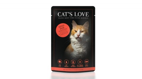 CAT'S LOVE Rind - wołowina w naturalnej galaretce 85g CAT'S LOVE Rind - wołowina w naturalnej galaretce 85g