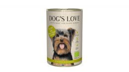 DOG'S LOVE BIO Huhn - kurczak ekologiczny z kaszą gryczaną, selerem i bazylią 400g