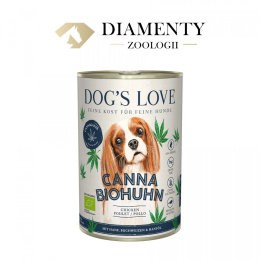 DOG'S LOVE Canna Canis Bio Chicken - ekologiczny kurczak z konopiami 400g
