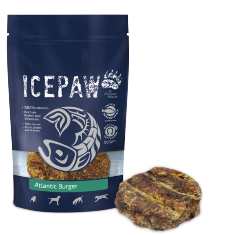 ICEPAW Atlantic Burger – przekąska rybna dla psów 3 szt. ICEPAW Atlantic Burger – przekąska rybna dla psów 3 szt.