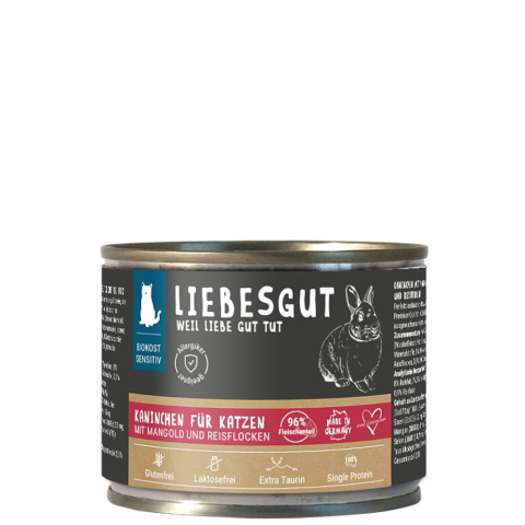 LIEBESGUT Wild Kaninchen – dziki królik z botwinką dla kota 200g LIEBESGUT Wild Kaninchen – dziki królik z botwinką dla kota 200g
