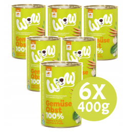 WOW Gemüse Obst - warzywa i owoce karma warzywna dla psa 6 x 400g