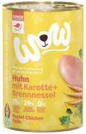 WOW Junior Huhn - kurczak z marchewką i pokrzywą dla szczeniąt 6 szt.x 400g