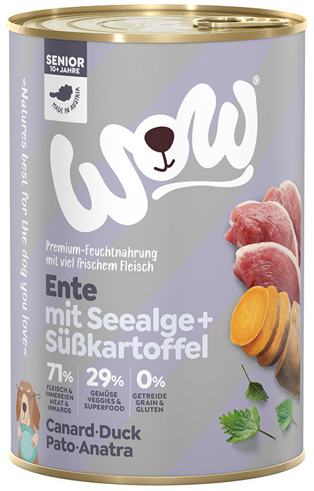 WOW Senior Ente – kaczka z algami i batatami 400g