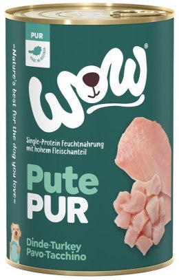 WOW Pute Pur - czysty indyk karma monobiałkowa dla psa 6 x 400g