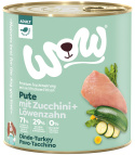 WOW Pute – indyk z cukinią i mniszkiem lekarskim 800g