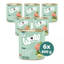 WOW Pute – indyk z cukinią i mniszkiem lekarskim 6 x 800g