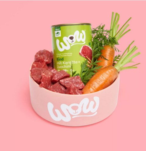 WOW Rind – wołowina z marchewką i cukinią 6 x 400g WOW Rind – wołowina z marchewką i cukinią 6 x 400g