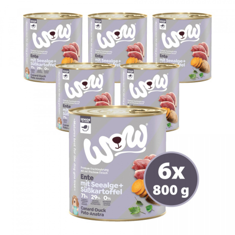 WOW Senior Ente – kaczka z algami i batatami 6 x 800g WOW Senior Ente – kaczka z algami i batatami 6 x 800g