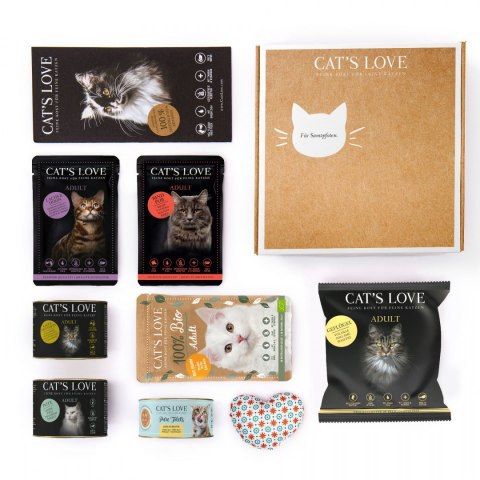 CAT'S LOVE BOX zestaw dla dorosłych kotów CAT'S LOVE BOX zestaw dla dorosłych kotów