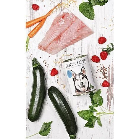 DOG'S LOVE Fisch - ryby z amarantusem, marchewką i mniszkiem lekarskim 400g DOG'S LOVE Fisch - ryby z amarantusem, marchewką i mniszkiem lekarskim 400g