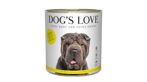 DOG'S LOVE Huhn - kurczak z gruszką, komosą ryżową 800g