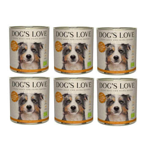 DOG'S LOVE Pute - indyk z jabłkami, cukinią 6x800g DOG'S LOVE Pute - indyk z jabłkami, cukinią 6x800g
