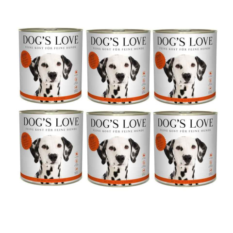 DOG'S LOVE Rind - wołowina z jabłkiem, szpinakiem i cukinią 6x800g DOG'S LOVE Rind - wołowina z jabłkiem, szpinakiem i cukinią 6x800g