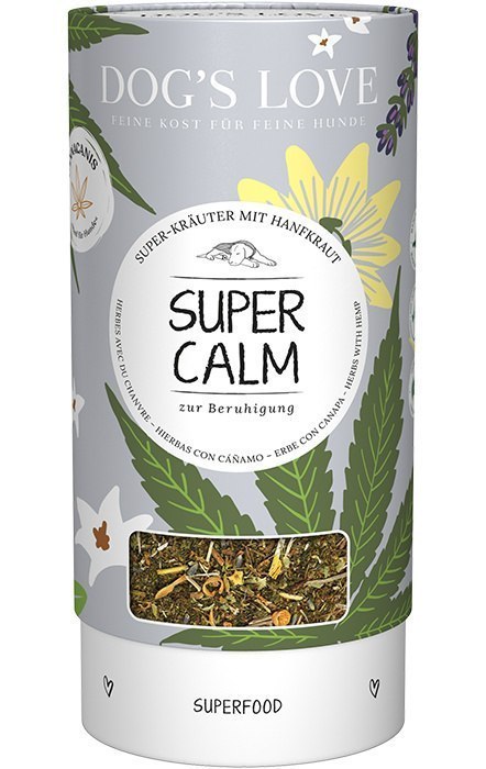 DOG'S LOVE Super Calm - zioła uspokajające dla psa z konopiami 70g