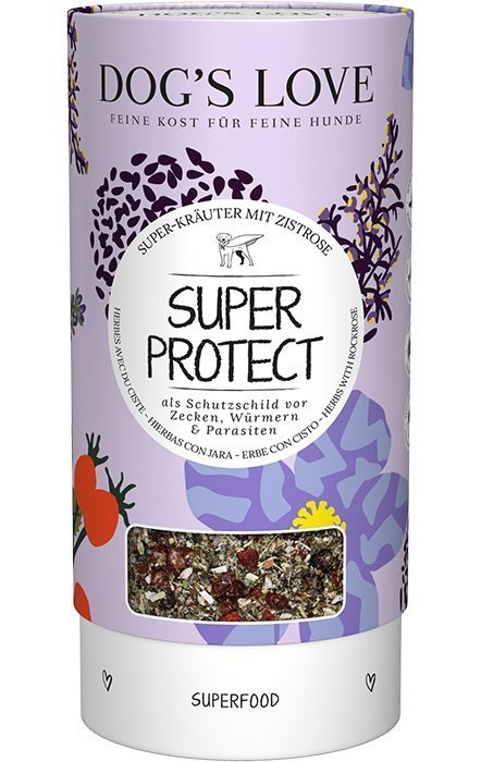 DOG'S LOVE Super Protect - zioła dla psa z czystkiem dla ochrony przed kleszczami 70g