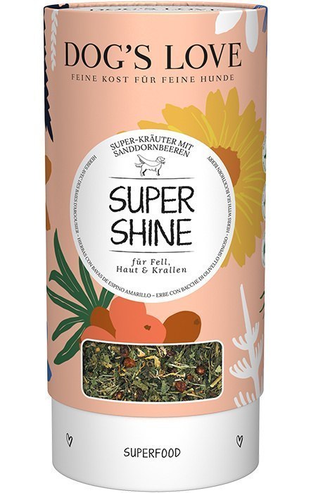 DOG'S LOVE Super Shine zioła dla psa z owocami rokitnika dla pięknej sierści i zdrowej skóry 70g DOG'S LOVE Super Shine zioła dla psa z owocami rokitnika dla pięknej sierści i zdrowej skóry 70g