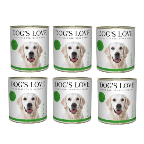 DOG'S LOVE WILD dziczyzna z marchewką, selerem 6 x 800g