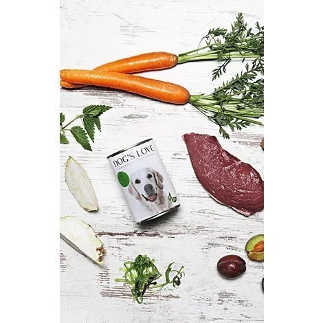 DOG'S LOVE WILD dziczyzna z marchewką, selerem 6 x 800g DOG'S LOVE WILD dziczyzna z marchewką, selerem 6 x 800g