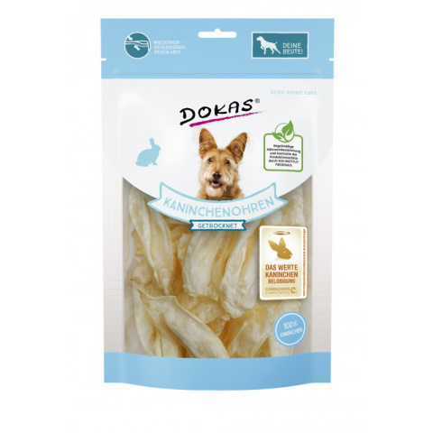 DOKAS Długie Uszy Królicze 70 g - przysmak dla psa DOKAS Długie Uszy Królicze 70 g - przysmak dla psa