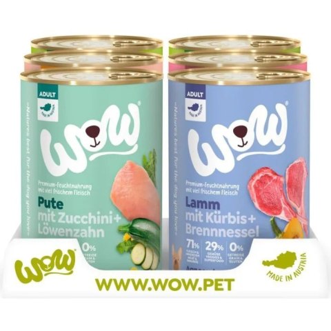 WOW Multipack zestaw MIX karm dla psa 6 x 800g WOW Multipack zestaw MIX karm dla psa 6 x 800g