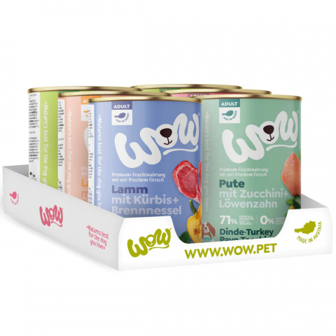 WOW Multipack zestaw MIX karm dla psa 6 x 400g WOW Multipack zestaw MIX karm dla psa 6 x 400g