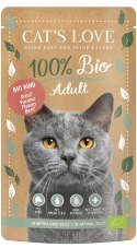 CAT'S LOVE Bio Beef - wołowina w naturalnej galaretce 100g x 6 szt.