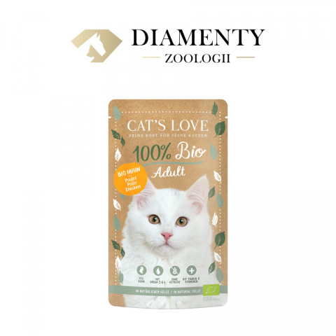 CAT'S LOVE Bio Chicken - ekologiczny kurczak w naturalnej galaretce 100g CAT'S LOVE Bio Chicken - ekologiczny kurczak w naturalnej galaretce 100g