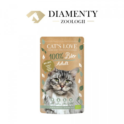 CAT'S LOVE Bio Duck - ekologiczna kaczka w naturalnej galaretce 100g CAT'S LOVE Bio Duck - ekologiczna kaczka w naturalnej galaretce 100g