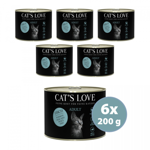CAT'S LOVE Fisch - ryby z olejem z krokosza i pietruszką 200g x 6 szt. CAT'S LOVE Fisch - ryby z olejem z krokosza i pietruszką 200g x 6 szt.
