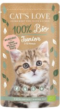 CAT'S LOVE Junior Bio Poultry - ekologiczny drób w naturalnej galaretce 100g x 6 szt.