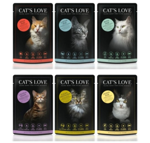 CAT'S LOVE Multipack MIX dla dorosłych kotów 12 szt. x 85g CAT'S LOVE Multipack MIX dla dorosłych kotów 12 szt. x 85g