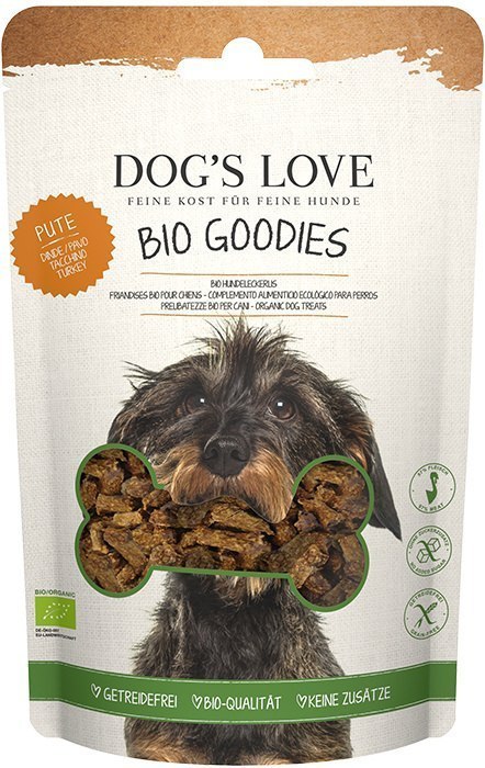 DOG'S LOVE BIO Goodies Pute przysmaki dla psa z indyka 150g DOG'S LOVE BIO Goodies Pute przysmaki dla psa z indyka 150g