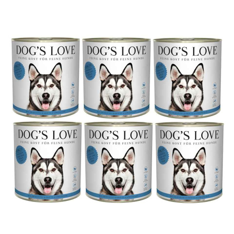 DOG'S LOVE Fisch - ryby z amarantusem, marchewką i mniszkiem lekarskim 6 x 800g DOG'S LOVE Fisch - ryby z amarantusem, marchewką i mniszkiem lekarskim 6 x 800g